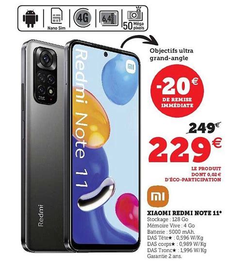 Promo Xiaomi Redmi Note 11 Chez Super U ICatalogue Fr