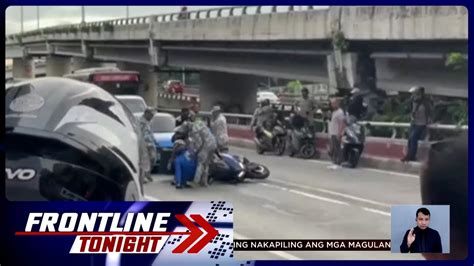 Rider Na Nakikitsismis Sa Hulihan Sa Busway Bumangga Sa Kotse