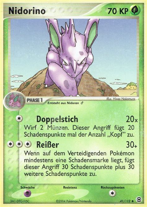 Nidorino Wert Bild K Nstler Seltenheit Pokemonkarte De