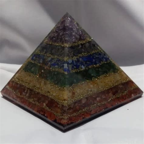 Multicolor Stone Seven Chakra Pyramid For Healing At Rs Piece In