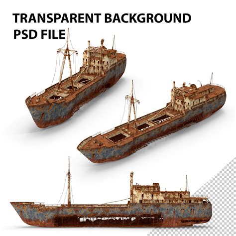 Premium PSD | Shipwreck PNG