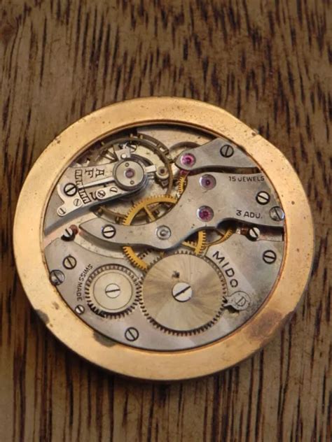 ANCIEN MÉCANISME MOUVEMENT montre gousset MIDO pocket old watch