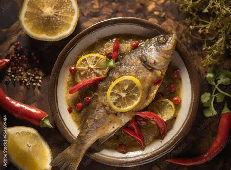 Moroccan Fish With Chermoula Red Peppers And Preserved Lemon Spicy