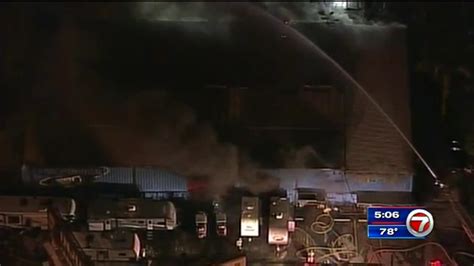 Crews Put Out Fire At Warehouse In Davie Building Declared Total Loss