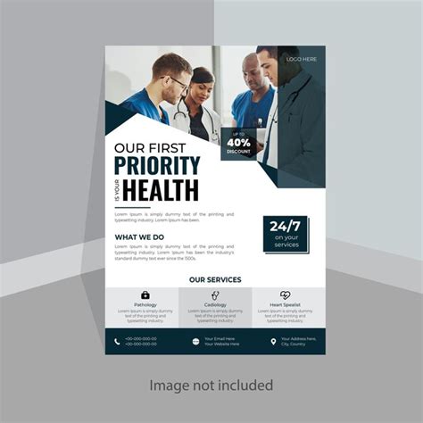 Premium Vector Medical Healthcare Flyer Design And Brochure Cover