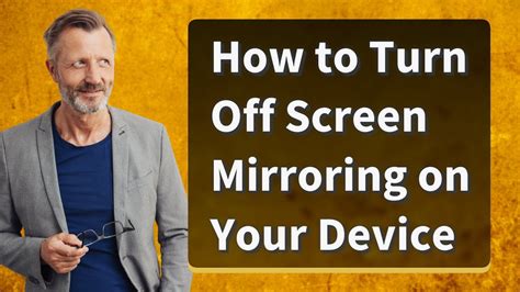 How To Turn Off Screen Mirroring On Your Device Youtube