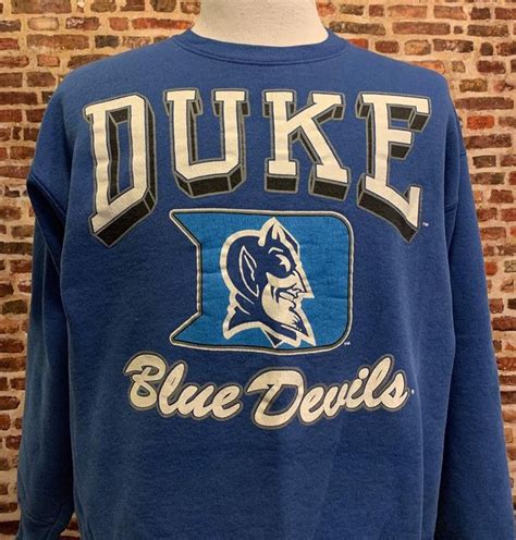 Vintage 90s Duke Blue Devils Mens Large Crewneck Etsy Sports