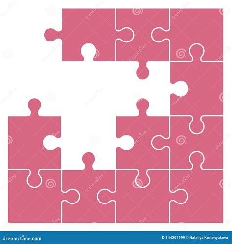 Set Of Puzzle Pieces Stock Vector Illustration Of Metaphor