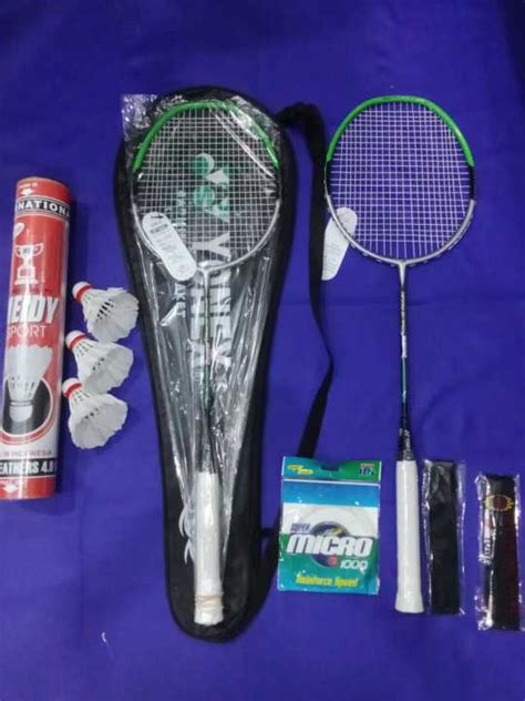 Raket Bulu Tangkis Lengkap Raket Yonex Badminton Paket Hemat Lengkap