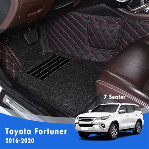 654 LHD Double Layer Car Floor Mats Para Sa Toyota Fortuner 2016 2017