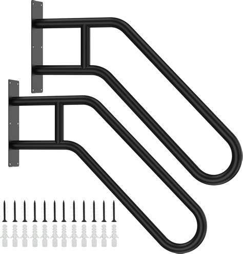 Groking 2 Pack Handrails for Outdoor Steps, Lengthen 34.8" Heavy Duty