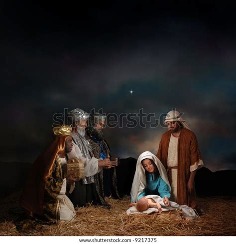 Christmas Nativity Scene Three Wise Men Stock Photo 9217375 | Shutterstock