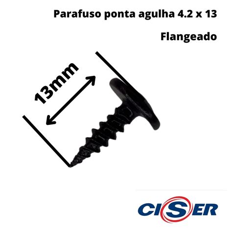 Parafuso Ponta Agulha Flangeado X Mm Preto Ciser P Sciser