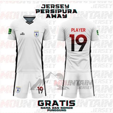 Jual JERSEY PERSIPURA AWAY 2023 2024 FULL PRINTING GRATIS NAMA DAN NO