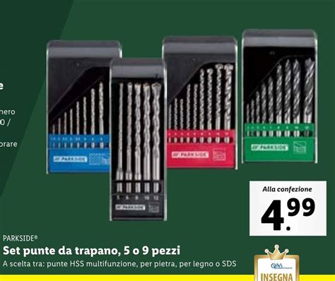 PARKSIDE Set Punte Da Trapano 5 O 9 Pezzi Offerta Di Lidl