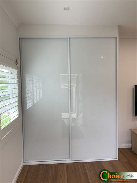 Supa White Frosted Sliding Wardrobe Doors- Choice Wardrobes | Built in ...