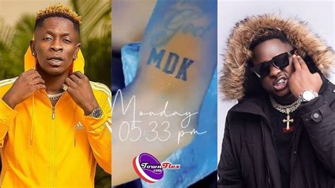 Shatta Wale Tattoos Medikals Name On His Arm Medikal Reacts Watch Video