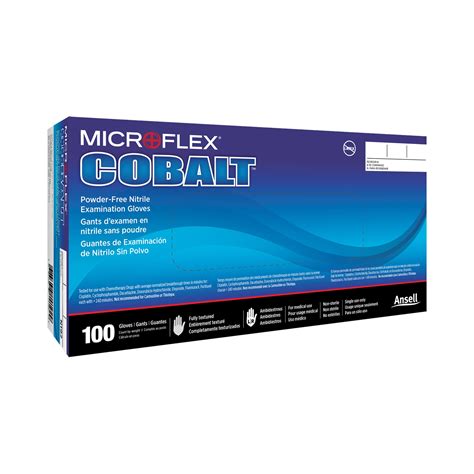 Microflex Cobalt Disposable Nitrile Exam Glove Standard Cuff Length X