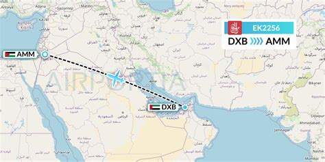 EK2256 Flight Status Emirates Dubai To Amman UAE2256