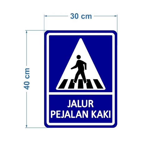 Jual Rambu Pejalan Kaki 30cm X 40cm Plat Alumunium Shopee Indonesia