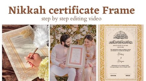 Nikkah Certificate Frame Editing Video Detailed Canva App Bits Of