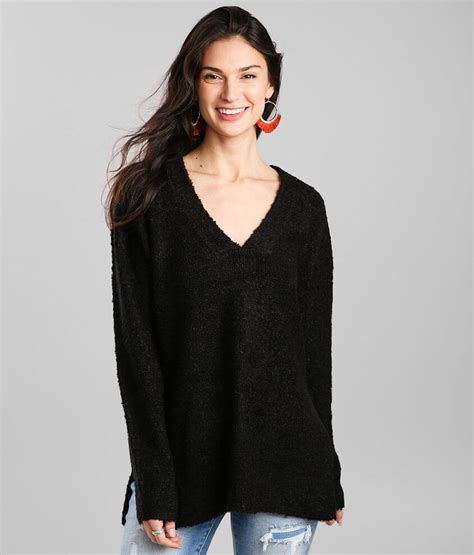 Double Zero Slouchy V Neck Sweater Womens Sweaters In Black Buckle