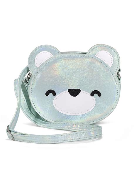 Claire's Girls Teddy Bear Purse with Zipper Closure And Carrying Strap ...