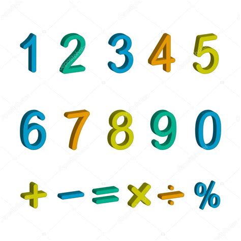 Ilustraci N De N Meros Y S Mbolos Matem Ticos Aislados Sobre Fondo