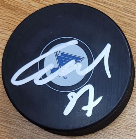 Autographed Alex Pietrangelo St Louis Blues Hockey Puck Main Line