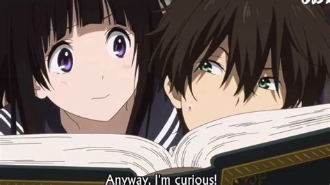 Chitanda making Oreki uncomfortable for 4 minutes straight - Hyouka ...