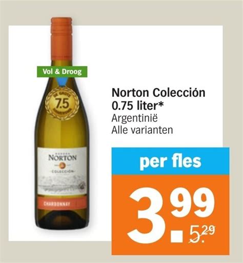 Norton Coleccion Liter Aanbieding Bij Albert Heijn