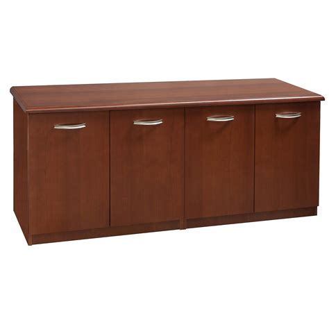 Used 4 Door Veneer Storage Credenza Cherry National Office Interiors