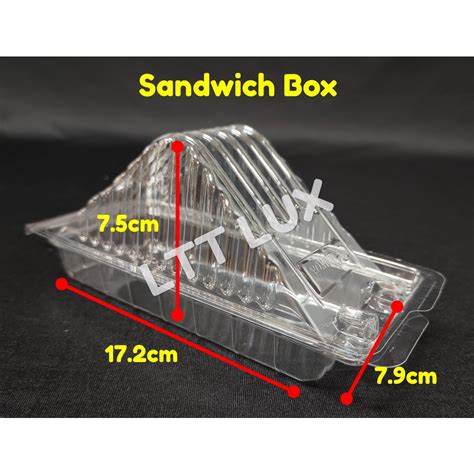 Sandwich Box Bx Se Disposable Plastic Clear Bakery Container