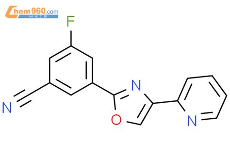 453568 75 7 2 3 fluoro 5 cyanophenyl 4 pyridin 2 yl 1 3 oxazole化学式