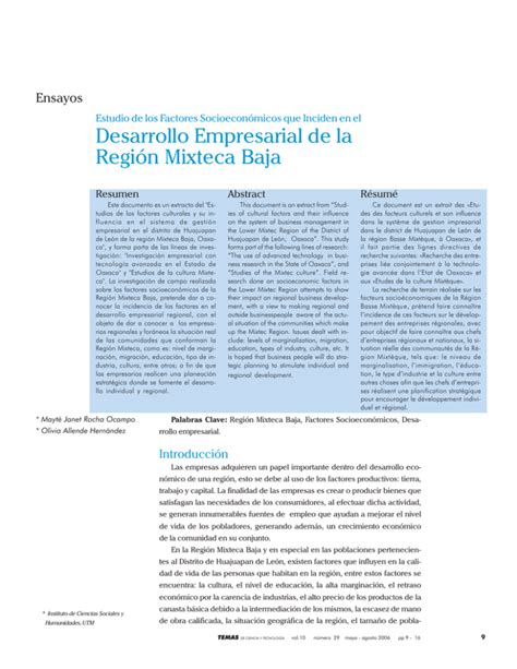 Estudio De Los Factores Socioecon Micos Que Inciden