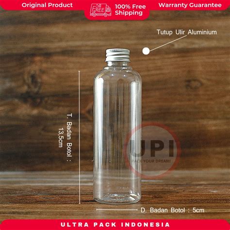 Jual Botol Pet Br Ml Clear Tutup Ulir Aluminium Silver Import