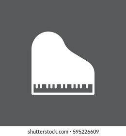 Grand Piano Line Icon Filled Outline Stock Vector Royalty Free 596430224