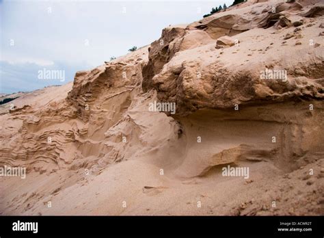 Sand Dunes Lake Superior Pictured Rocks National Lakeshore Stock Photo