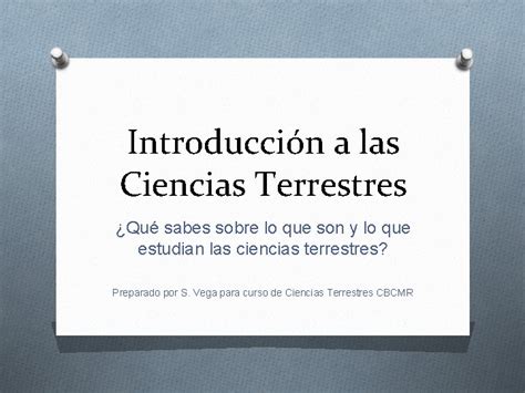 Introduccin A Las Ciencias Terrestres Qu Sabes Sobre