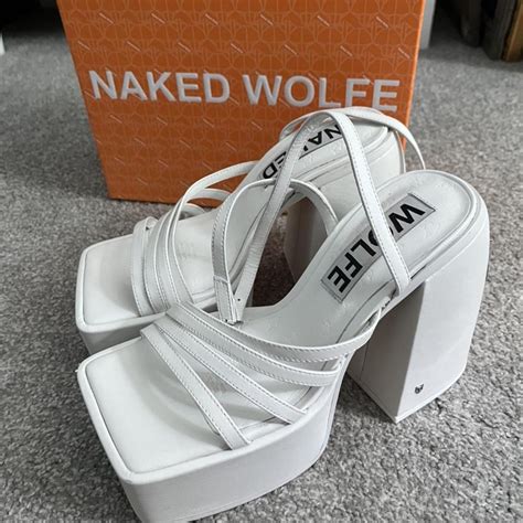 NAKED WOLFE WHITE JADA HEELS These Are So Depop