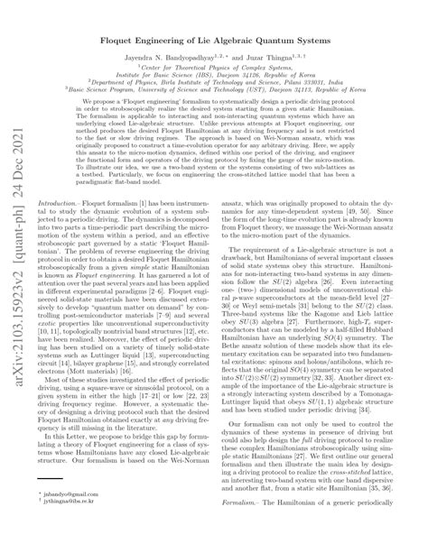 PDF Floquet Engineering Of Lie Algebraic Quantum Systems