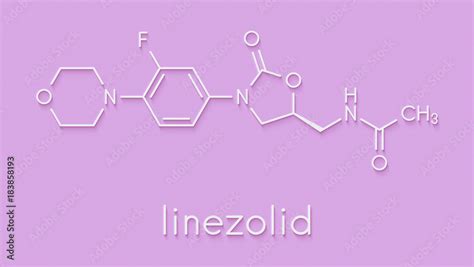 Linezolid Antibiotic Drug Oxazolidinone Class Molecule Skeletal