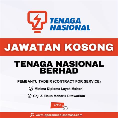 Jawatan Kosong Tenaga Nasional Berhad Tnb Gaji Sehingga Rm