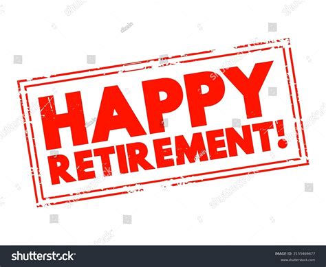 Happy Retirement Text Stamp Concept Presentations Stock Vector (Royalty ...