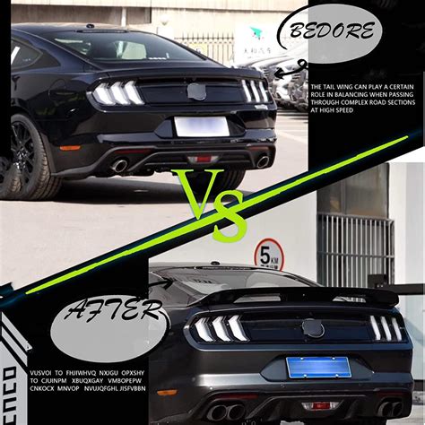 Royalparts Mustang Spoiler Gt Wing Compatible Con Mustang Coupe Dr