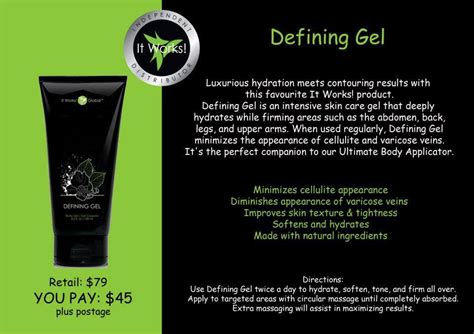 Defining Gel Info Sheet Defining Gel It Works Products It Works