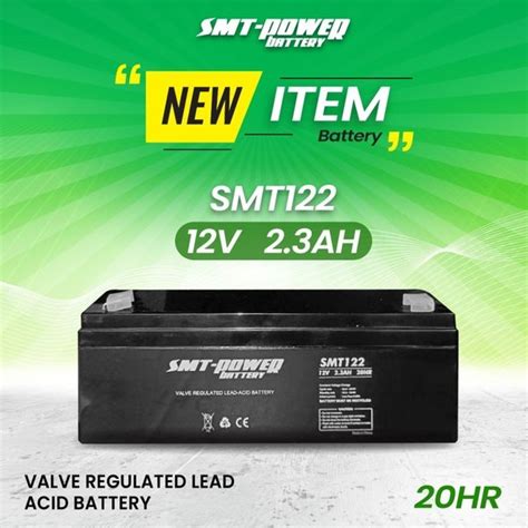 Jual BATTERY AKI BATERAI Timbangan SMTPOWER SMT POWER SMT122 12V 2 3AH