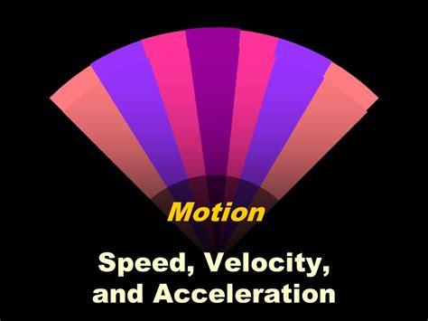 Motion Speed Velocity And Acceleration Source W Step