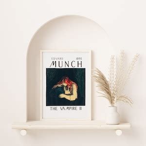 Edvard Munch Vampire Print, Love and Pain Poster, Vampire Wall Art ...