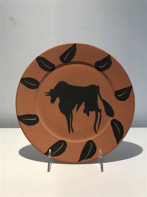 Pablo Picasso Bull With Leaves Ramie 394 Picasso Madoura Ceramic For Sale At 1stdibs